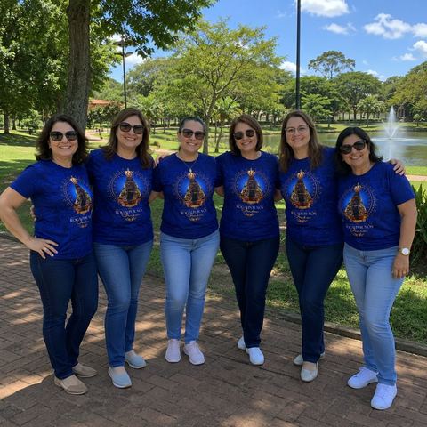 Devoto 4 usando a Camisa Devocional de Nossa Senhora Aparecida